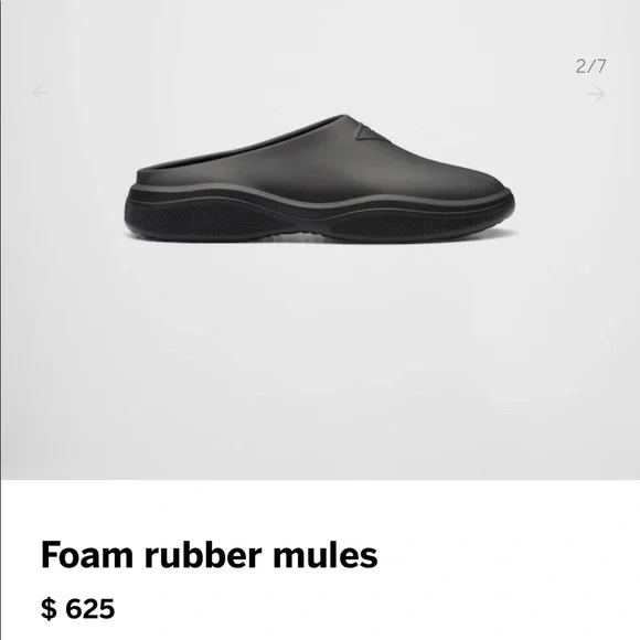 Prada Men’s mules in size 39 (6.5). Dark Brown Suede Mules | PRADA main image 3